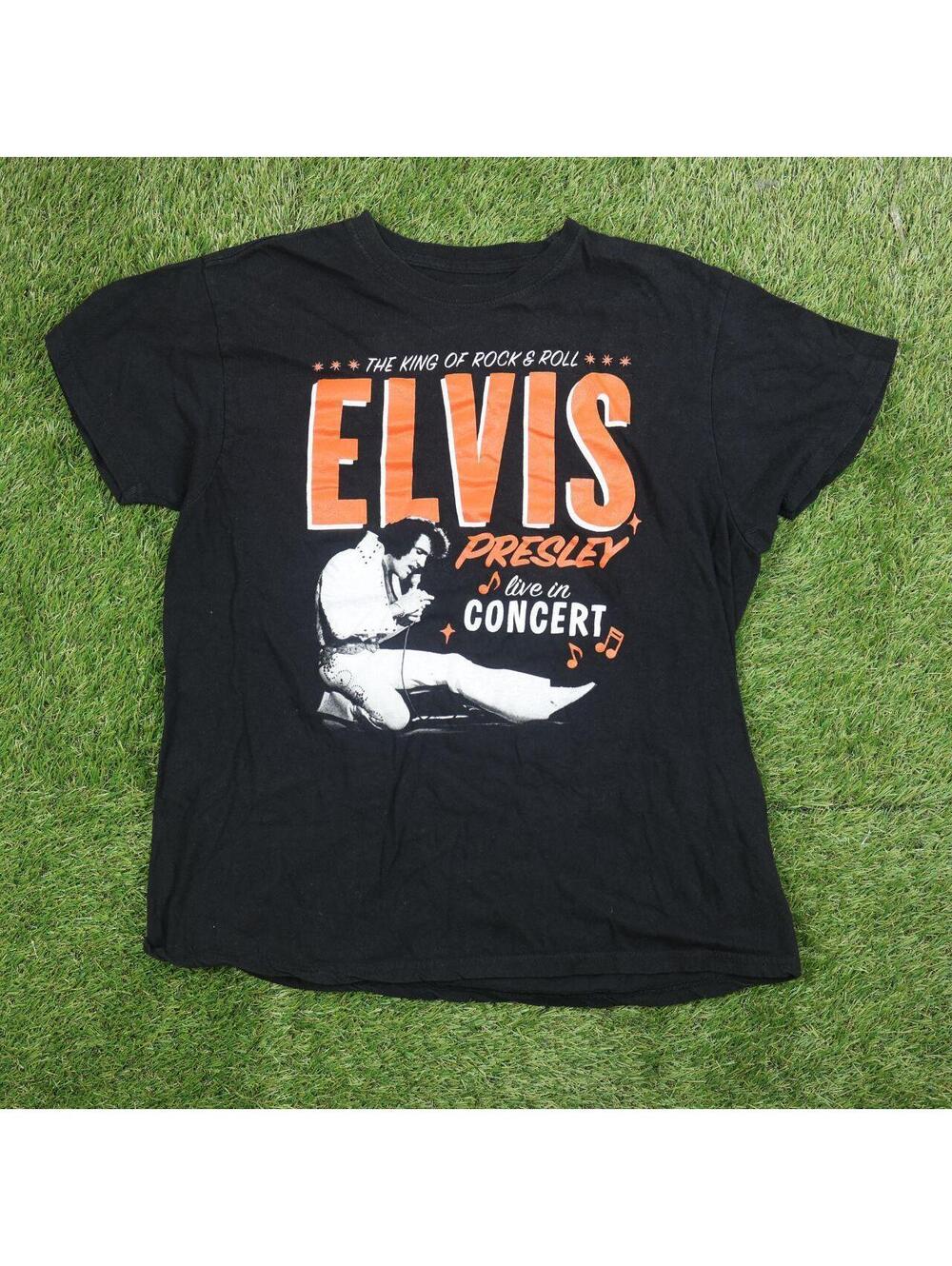 Elvis Presley “Live In Concert” Black Graphic Tee